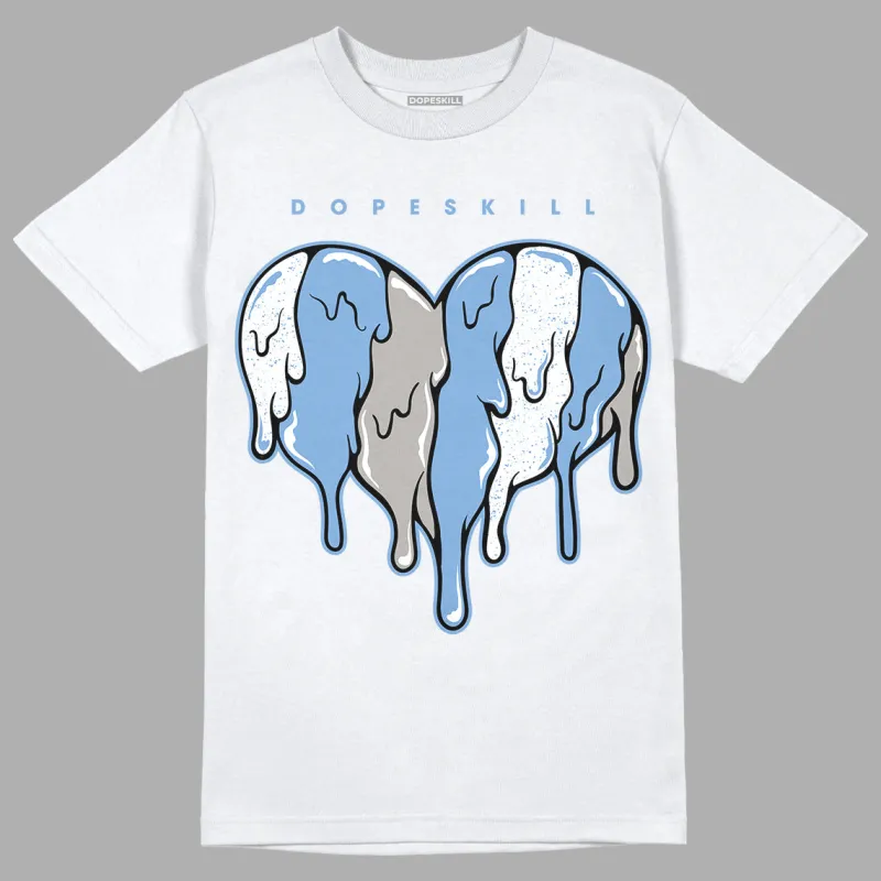 University Blue 5s DopeSkill T-Shirt Slime Drip Heart Graphic sold by DopeSkill