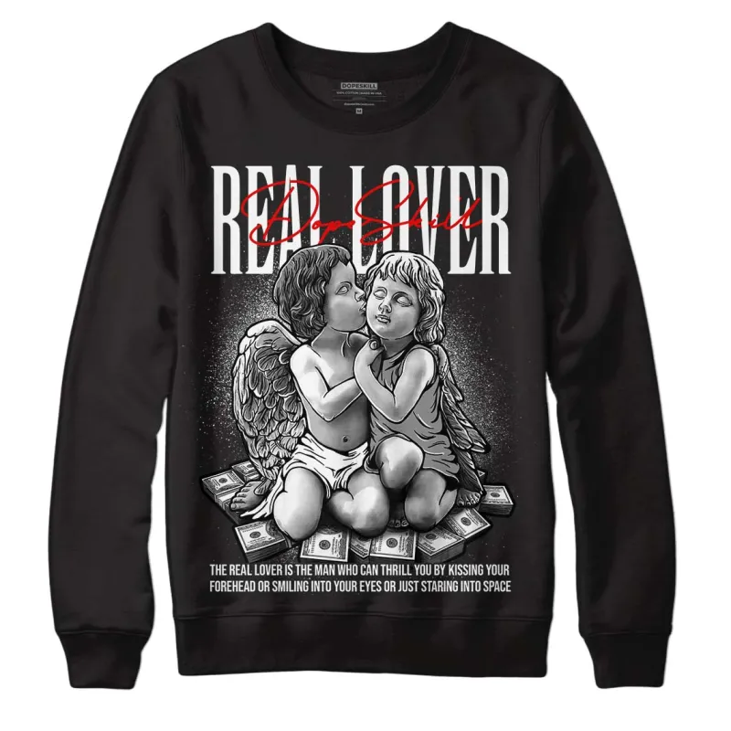 85 Black White 1s DopeSkill Sweatshirt Real Lover Graphic sold by DopeSkill
