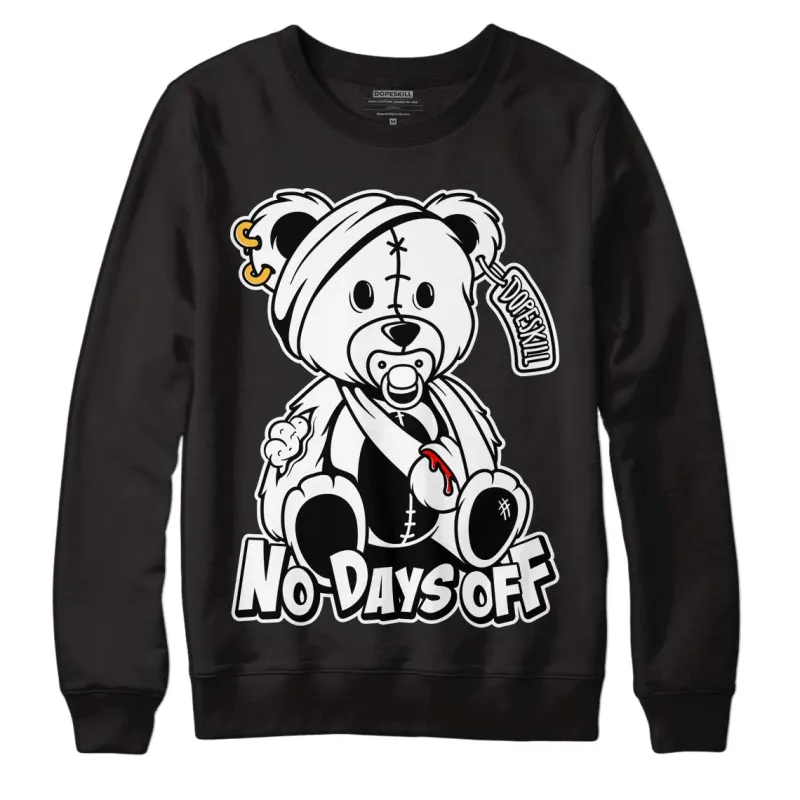 85 Black White 1s DopeSkill Sweatshirt Hurt Bear Graphic sold by DopeSkill