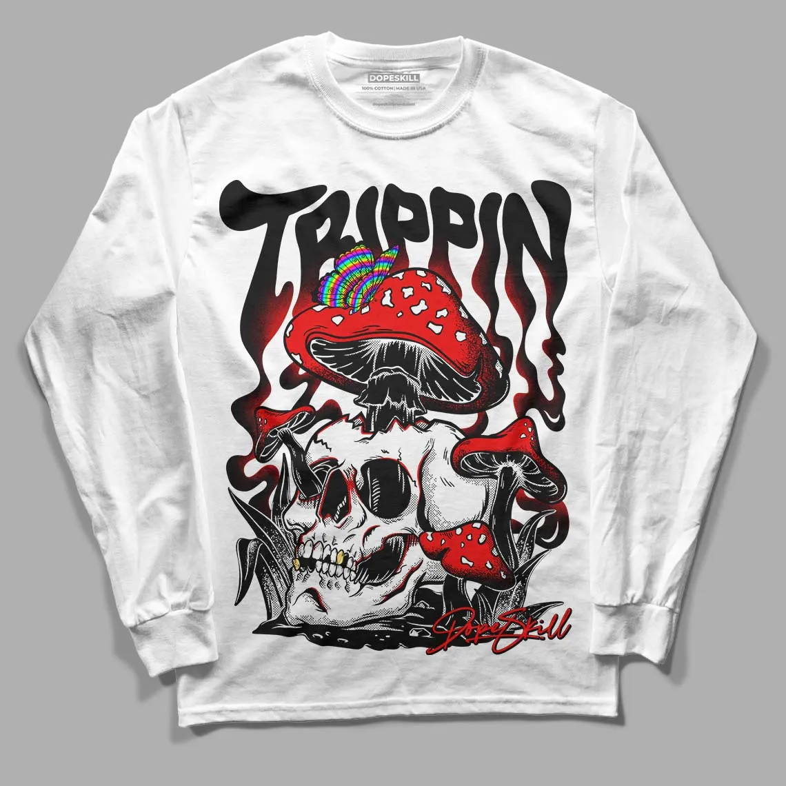 85 Black White 1s DopeSkill Long Sleeve T-Shirt Trippin Graphic sold by DopeSkill product image thumbnail 2