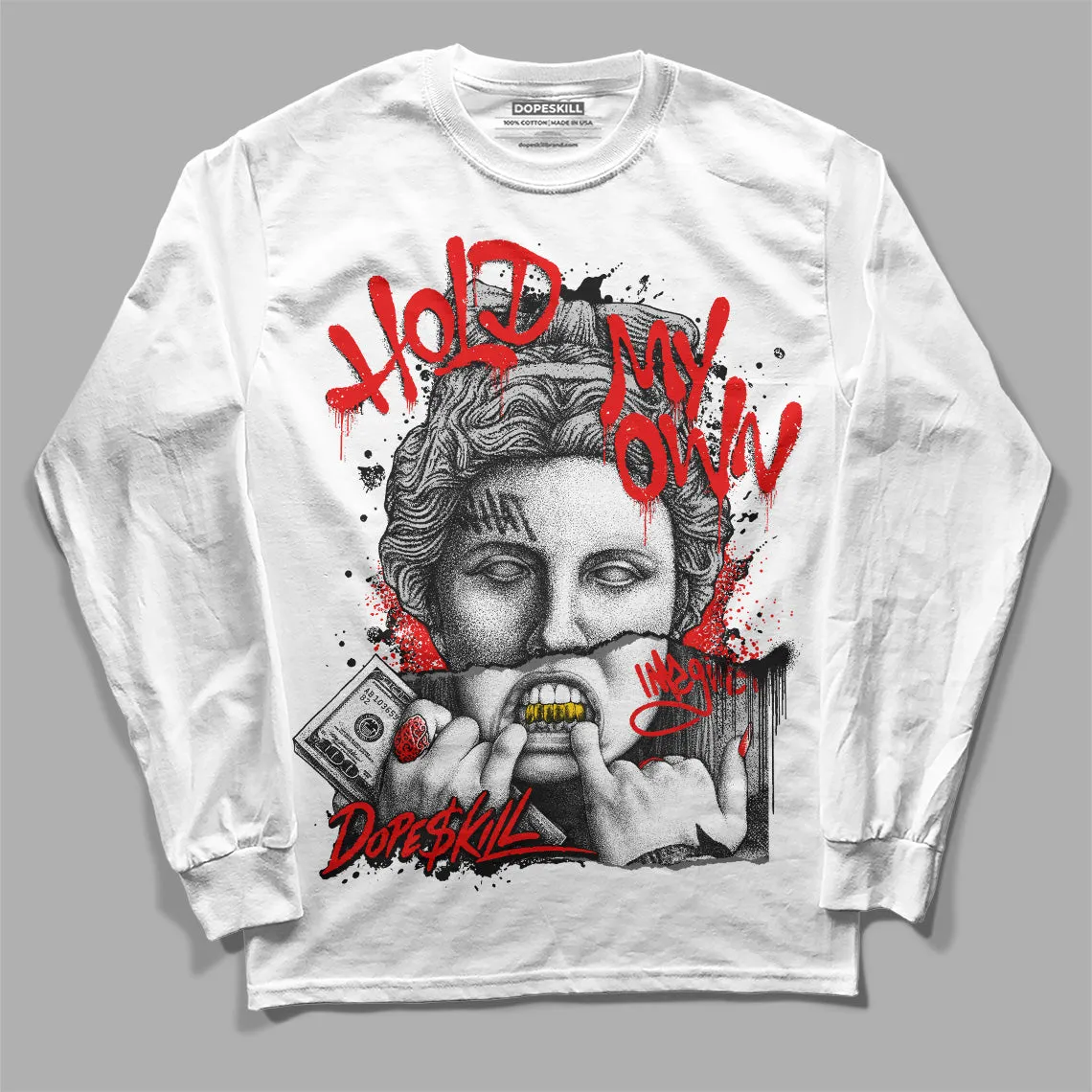 85 Black White 1s DopeSkill Long Sleeve T-Shirt Hold My Own Graphic sold by DopeSkill product image thumbnail 2