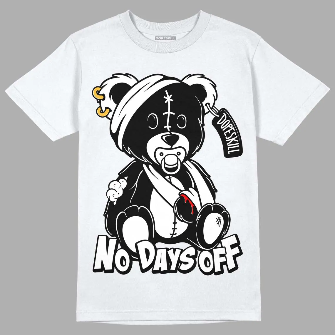 85 Black White 1s DopeSkill T-Shirt Hurt Bear Graphic sold by DopeSkill product image thumbnail 2