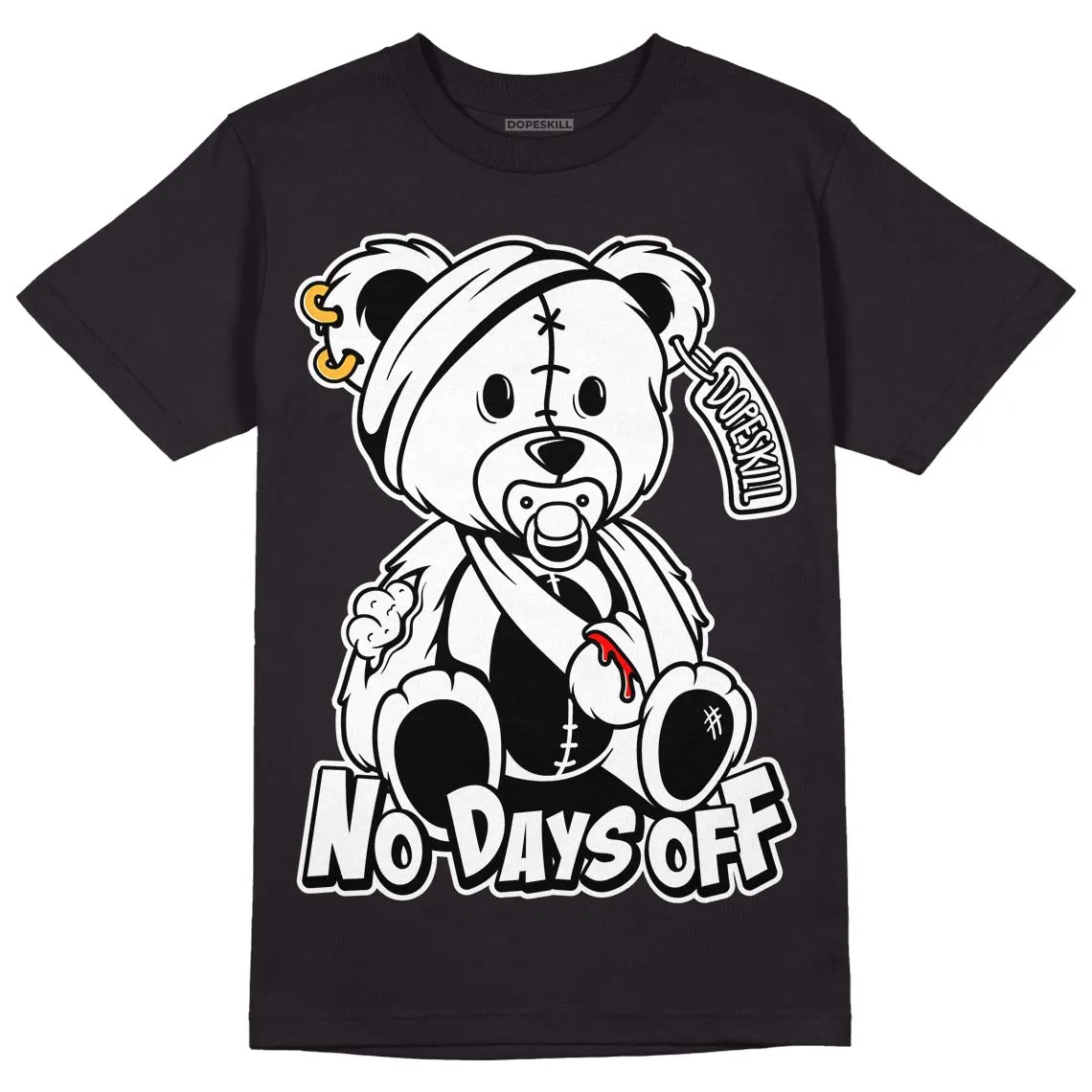 85 Black White 1s DopeSkill T-Shirt Hurt Bear Graphic sold by DopeSkill