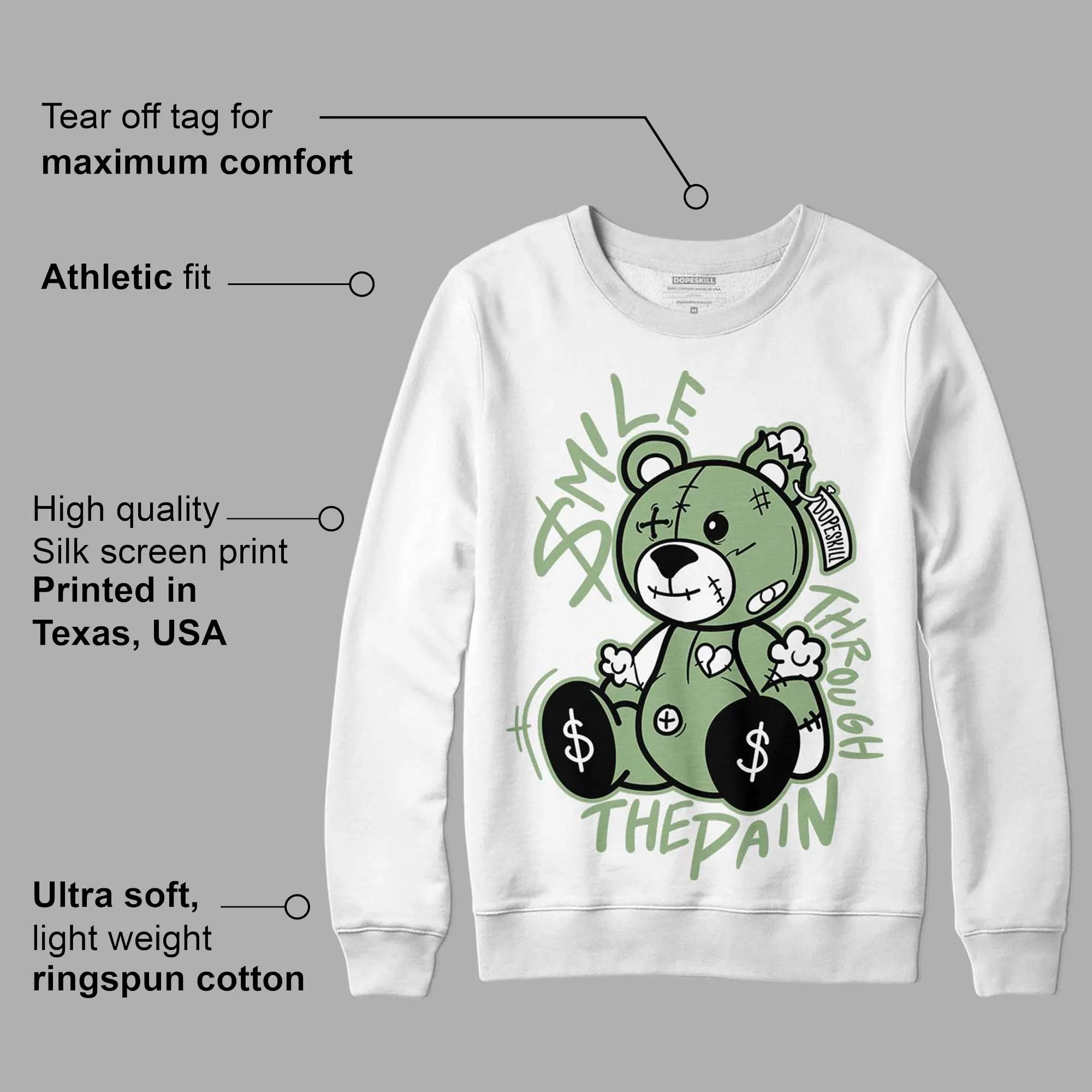 Seafoam 4s DopeSkill Sweatshirt BEAN Graphic sold by DopeSkill product image thumbnail 3