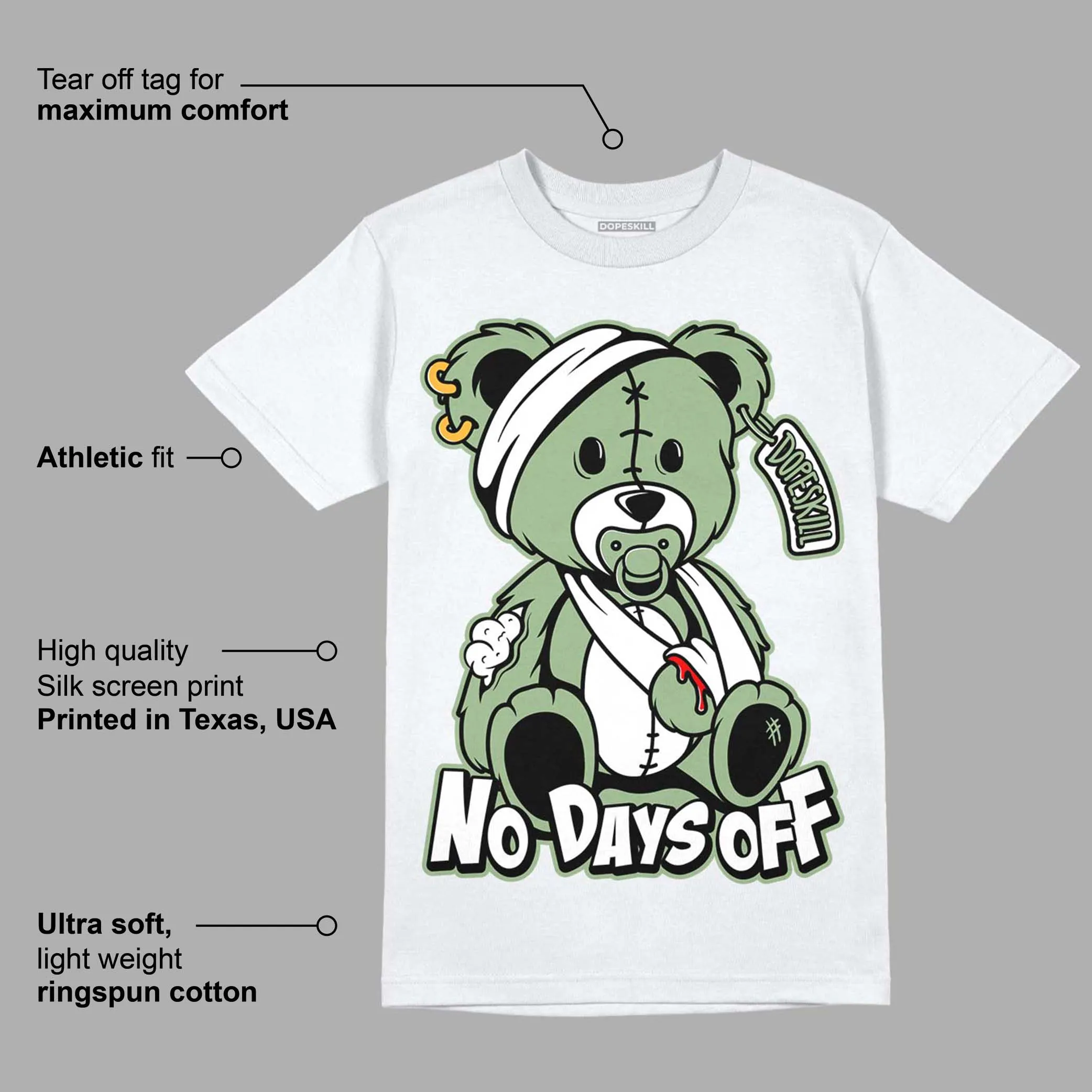 Seafoam 4s DopeSkill T-Shirt Hurt Bear Graphic sold by DopeSkill product image thumbnail 3