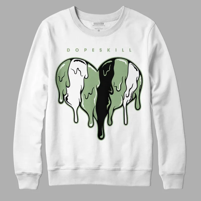 Seafoam 4s DopeSkill Sweatshirt Slime Drip Heart Graphic sold by DopeSkill