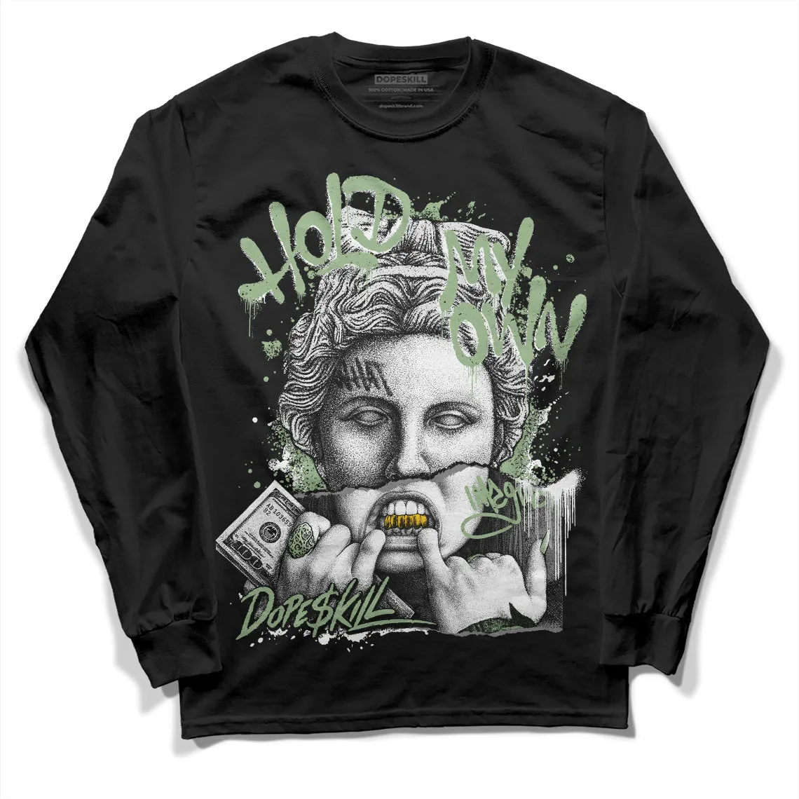 Seafoam 4s DopeSkill Long Sleeve T-Shirt Hold My Own Graphic sold by DopeSkill product image thumbnail 2