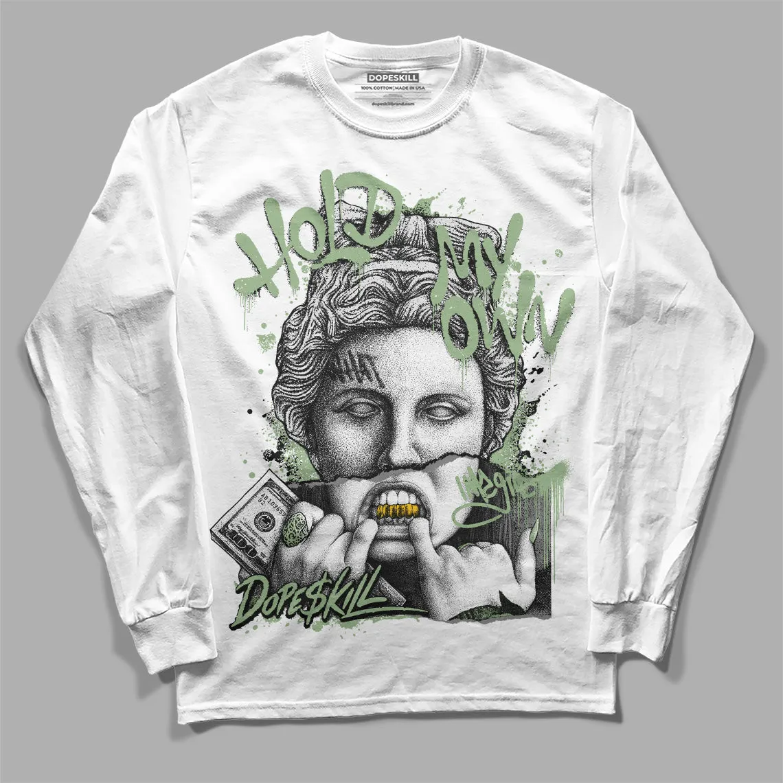 Seafoam 4s DopeSkill Long Sleeve T-Shirt Hold My Own Graphic sold by DopeSkill