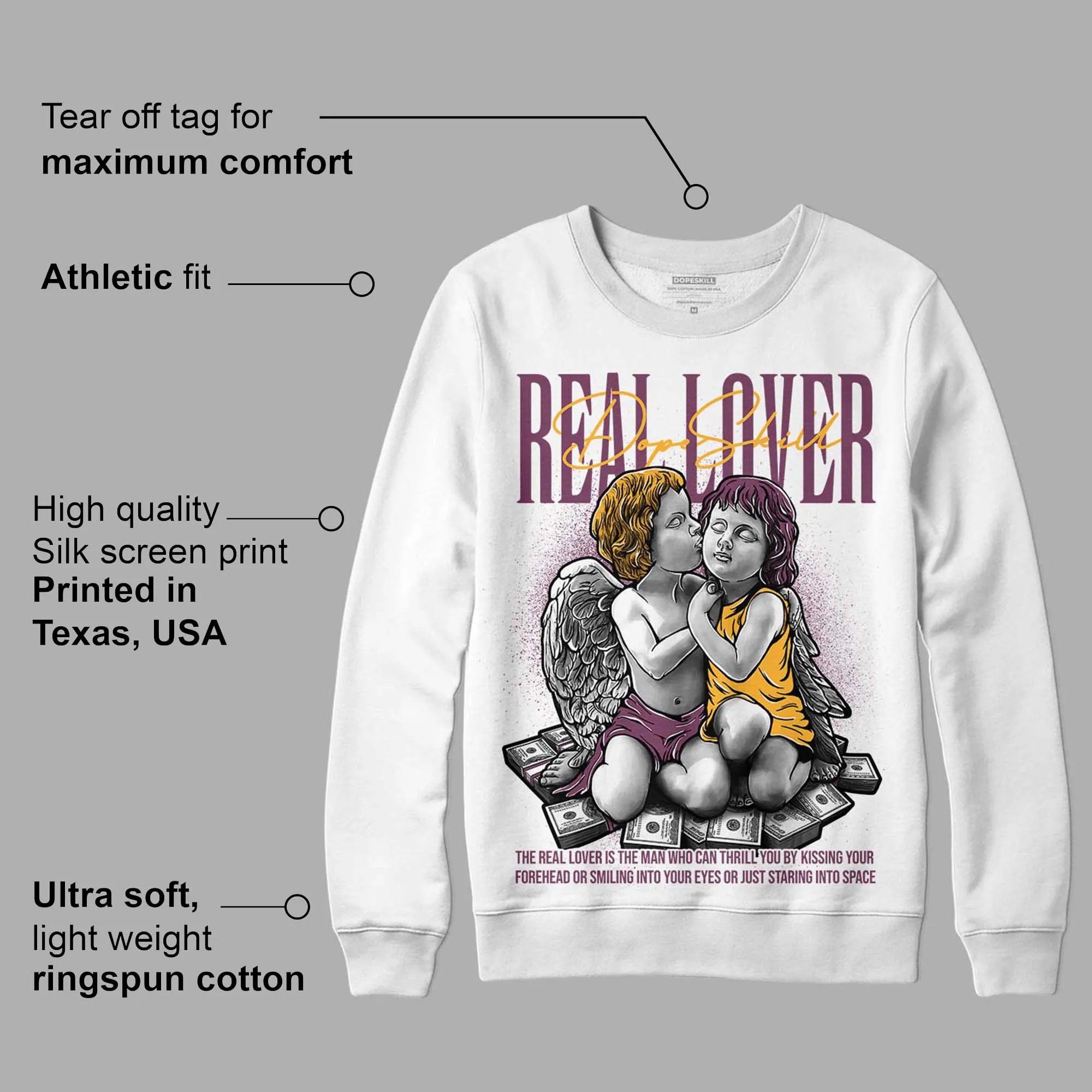 Brotherhood 1s High OG DopeSkill Sweatshirt Real Lover Graphic sold by DopeSkill product image thumbnail 3