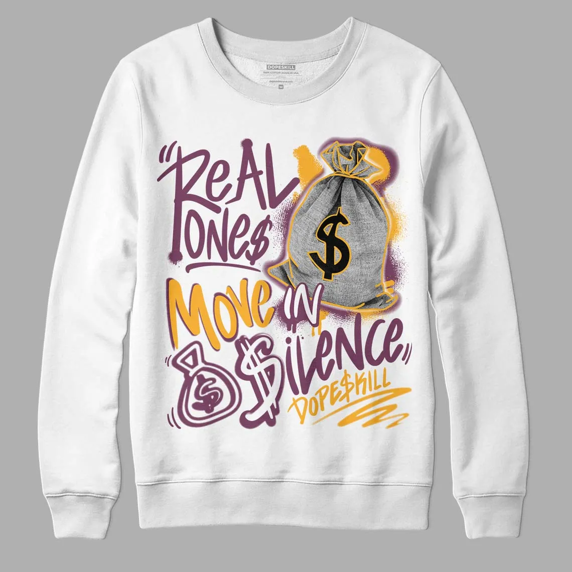 Brotherhood 1s High OG DopeSkill Sweatshirt Real Ones Move In Silence Graphic sold by DopeSkill