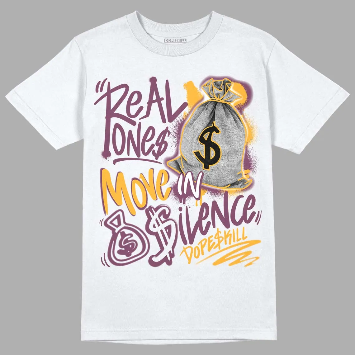 Brotherhood 1s High OG DopeSkill T-Shirt Real Ones Move In Silence Graphic sold by DopeSkill