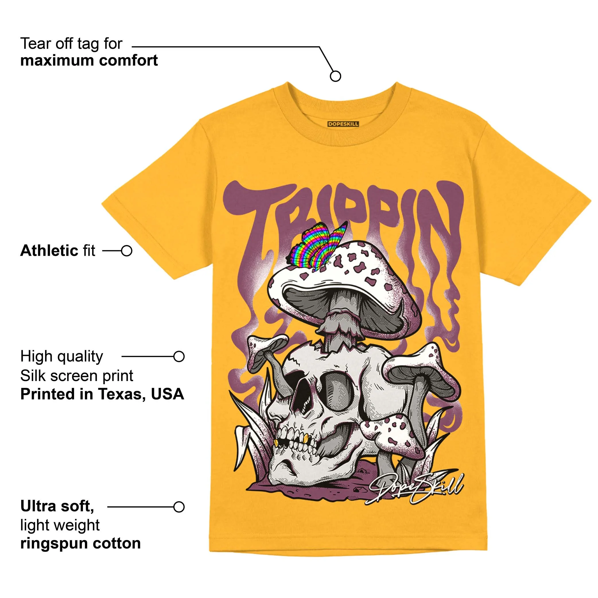 Brotherhood 1s High OG DopeSkill University Gold T-shirt Trippin Graphic sold by DopeSkill product image thumbnail 2