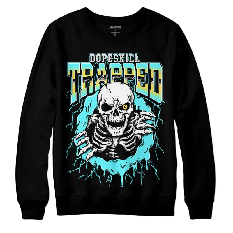 Aqua 5s DopeSkill Sweatshirt Trapped Halloween Graphic sold by DopeSkill
