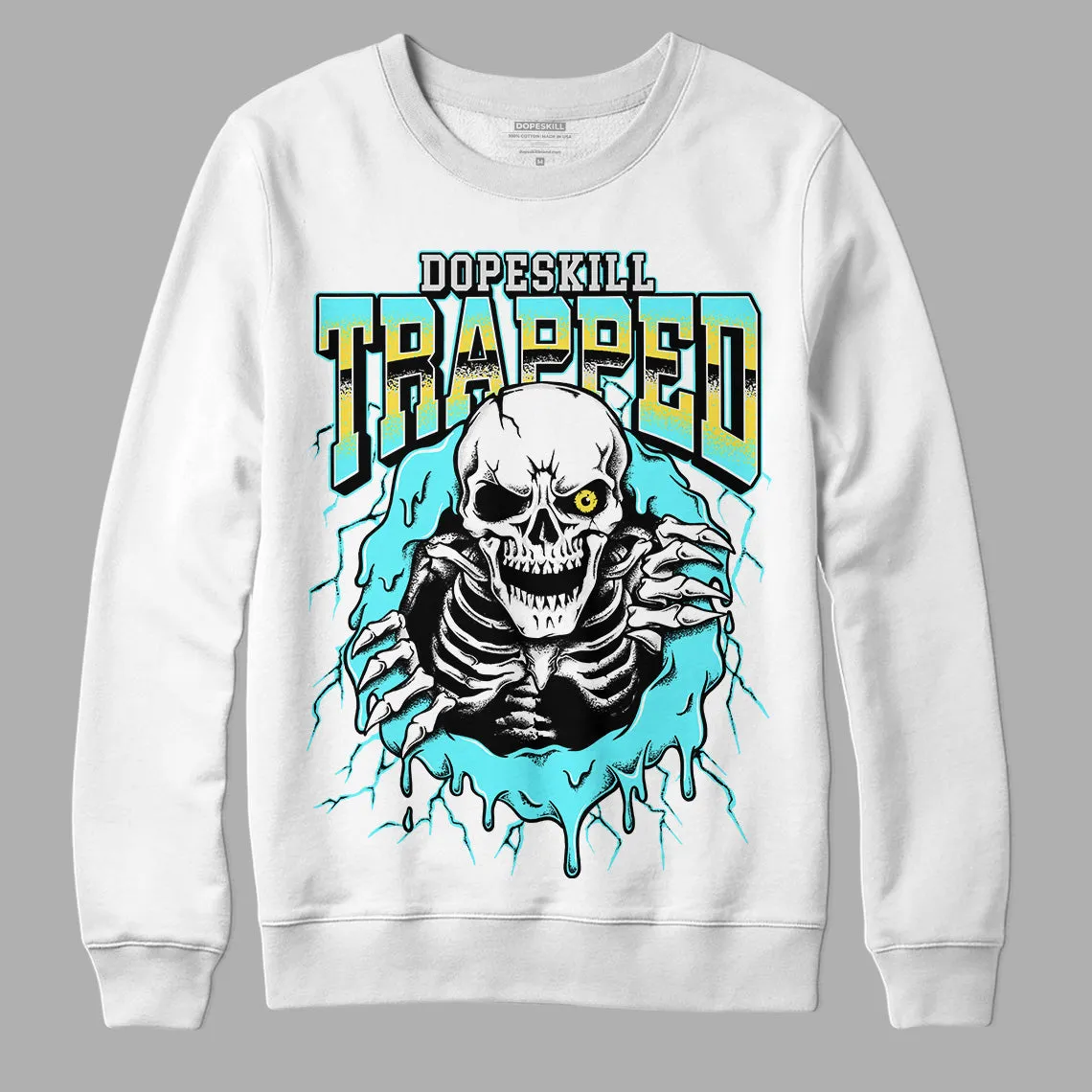 Aqua 5s DopeSkill Sweatshirt Trapped Halloween Graphic sold by DopeSkill product image thumbnail 2