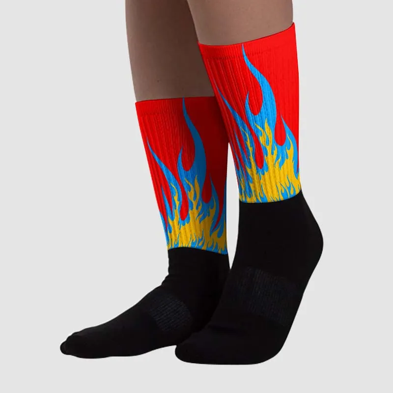 Fruity Pebbles Dunks Sublimated Socks FIRE Graphic sold by DopeSkill product image thumbnail 2