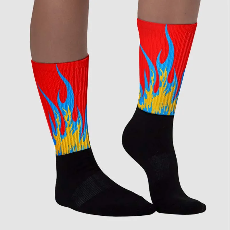 Fruity Pebbles Dunks Sublimated Socks FIRE Graphic sold by DopeSkill product image thumbnail 3
