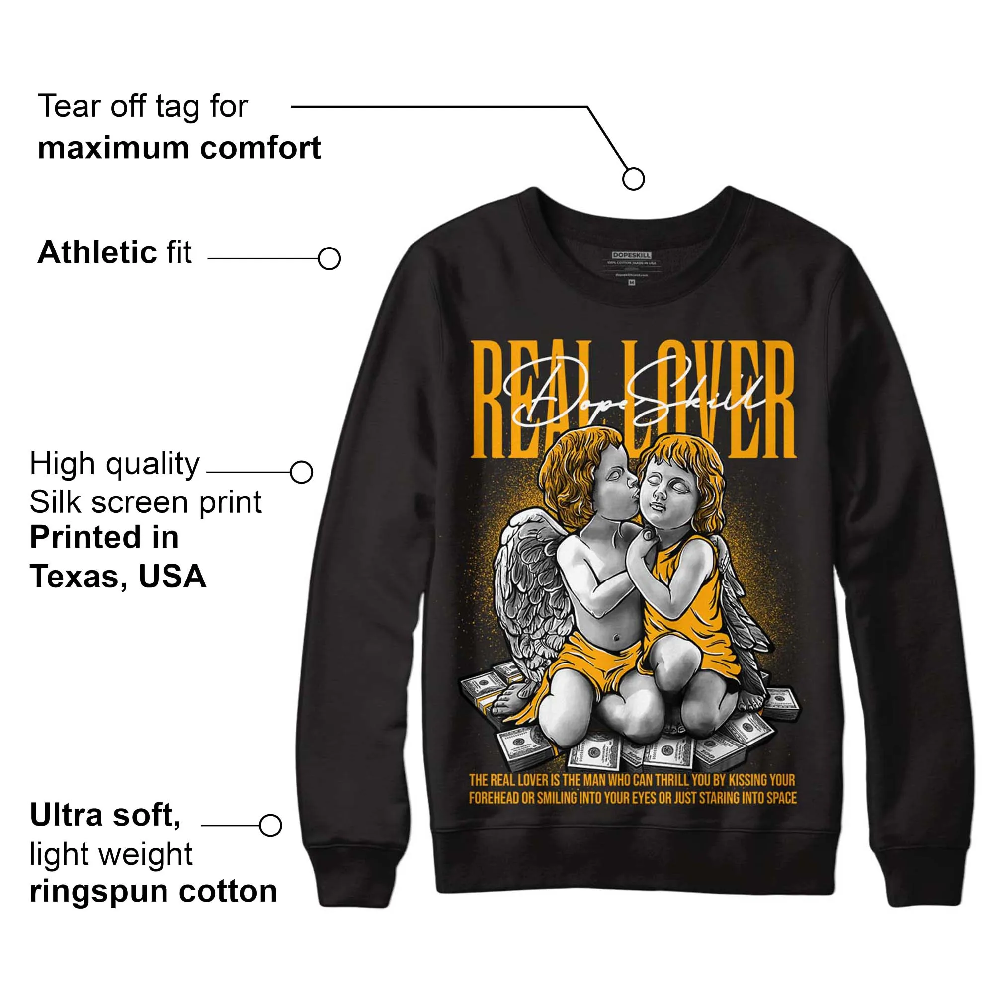 Black Taxi 12s DopeSkill Sweatshirt Real Lover Graphic sold by DopeSkill product image thumbnail 3