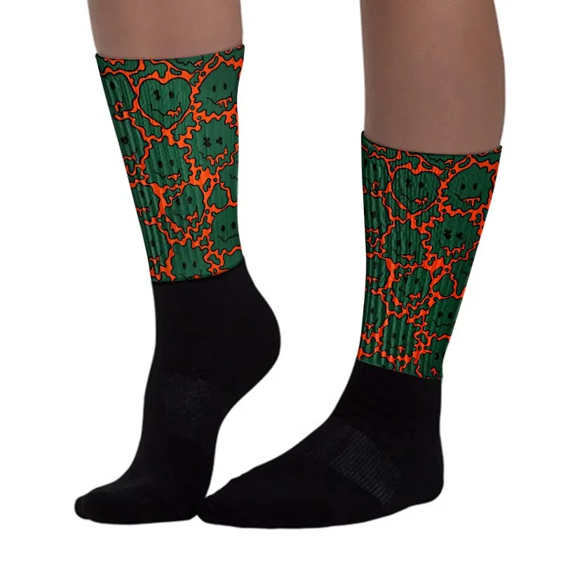 Dunk Low Team Dark Green Orange Sublimated Socks Slime Graphic sold by DopeSkill product image thumbnail 3
