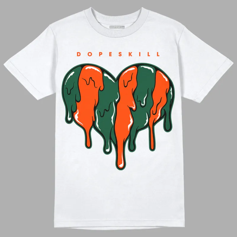 Dunk Low Team Dark Green Orange DopeSkill T-Shirt Slime Drip Heart Graphic sold by DopeSkill