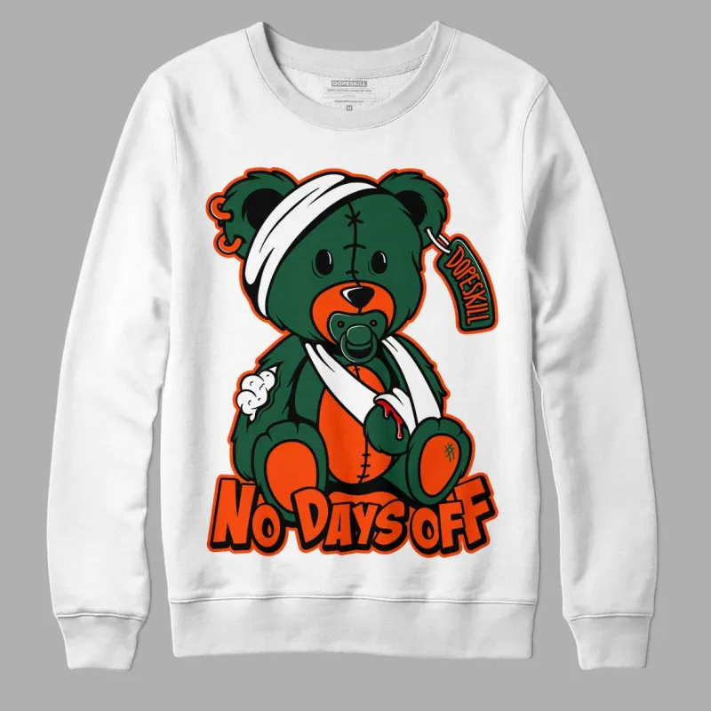 Dunk Low Team Dark Green Orange DopeSkill Sweatshirt Hurt Bear Graphic sold by DopeSkill