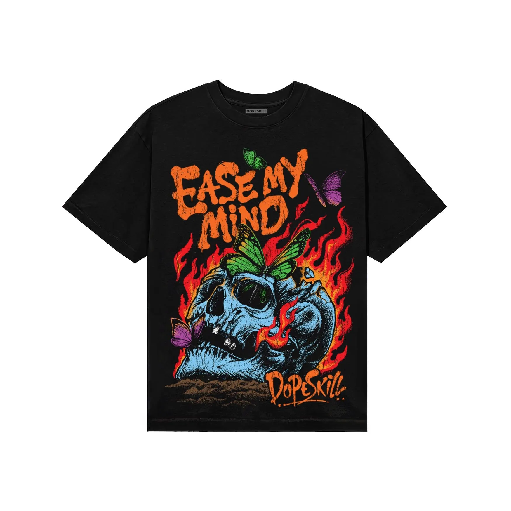Orange Black White DopeSkill T-Shirt Ease My Mind Graphic sold by DopeSkill product image thumbnail 2