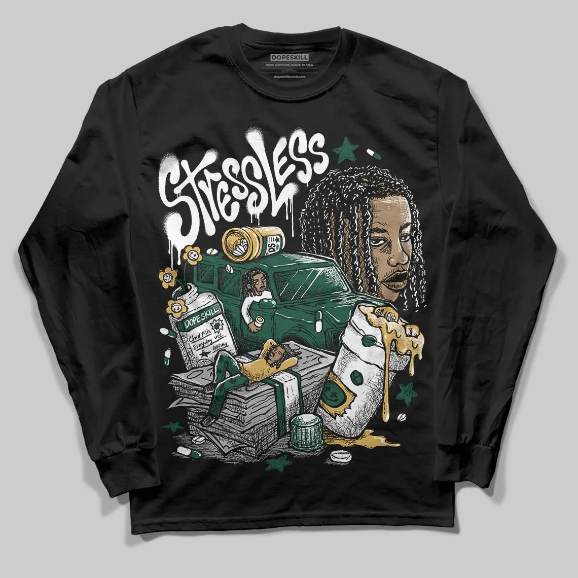 OG “Fir” 1s DopeSkill Long Sleeve T-Shirt Stressless Graphic sold by DopeSkill product image thumbnail 2