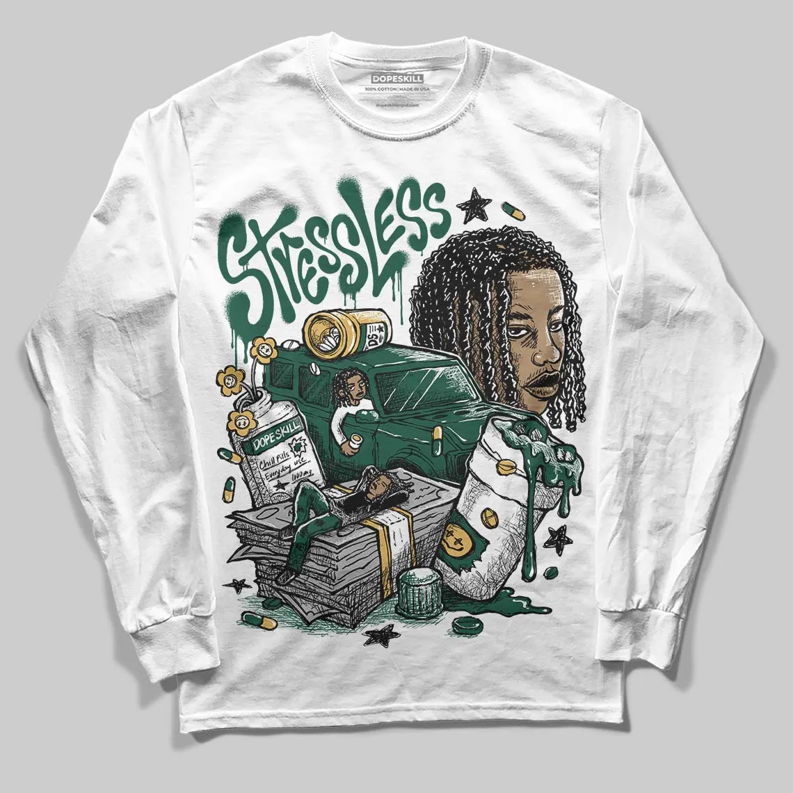 OG “Fir” 1s DopeSkill Long Sleeve T-Shirt Stressless Graphic sold by DopeSkill