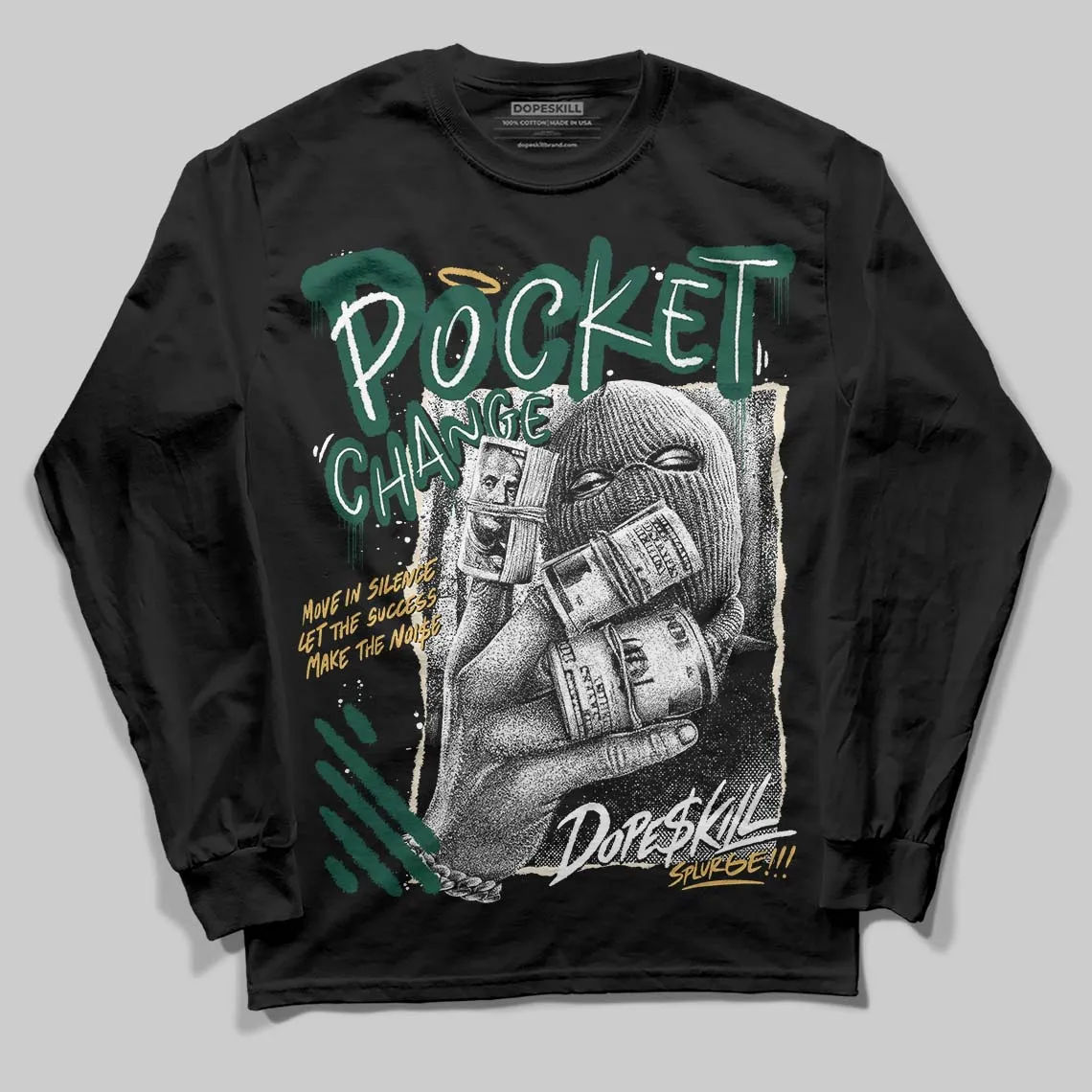 OG “Fir” 1s DopeSkill Long Sleeve T-Shirt Pocket Change Graphic sold by DopeSkill product image thumbnail 2