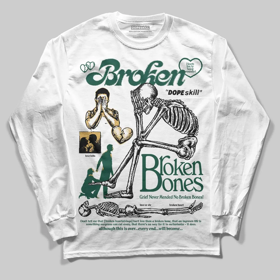OG “Fir” 1s DopeSkill Long Sleeve T-Shirt Broken Bones Graphic sold by DopeSkill