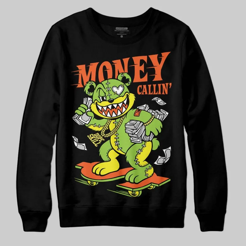 Neon Green Collection DopeSkill Sweatshirt Money Callin' Graphic sold by DopeSkill