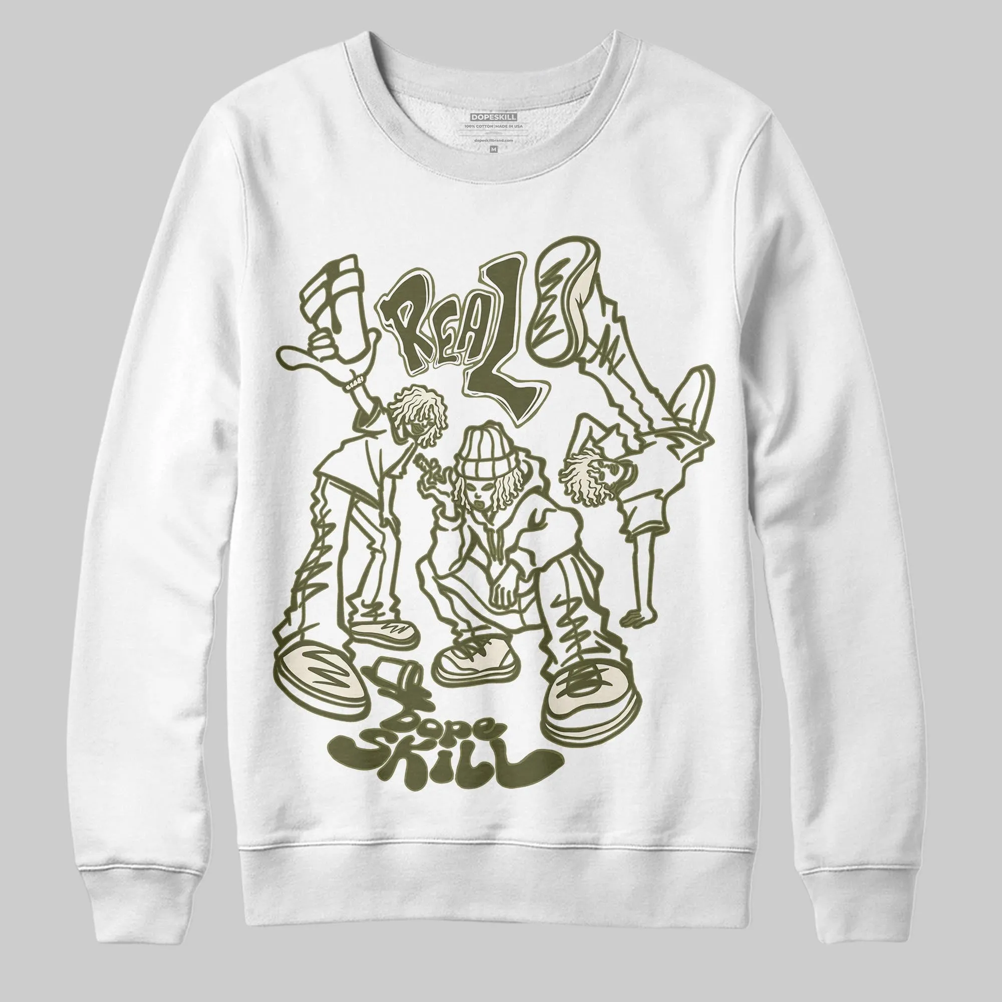 Medium Olive 3s DopeSkill Sweatshirt Real Y2K Players Graphic sold by DopeSkill product image thumbnail 2