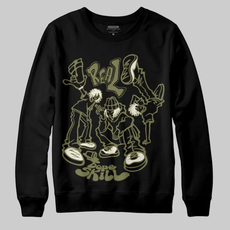 Medium Olive 3s DopeSkill Sweatshirt Real Y2K Players Graphic made by DopeSkill
