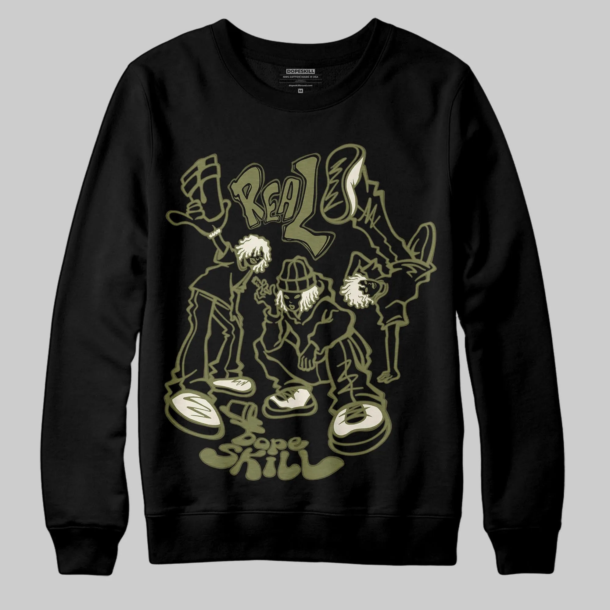 Medium Olive 3s DopeSkill Sweatshirt Real Y2K Players Graphic sold by DopeSkill