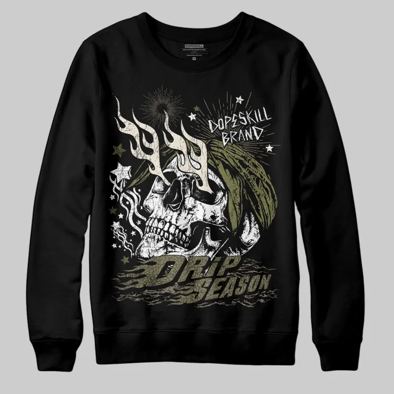 Medium Olive 3s DopeSkill Sweatshirt Drip Season Graphic sold by DopeSkill