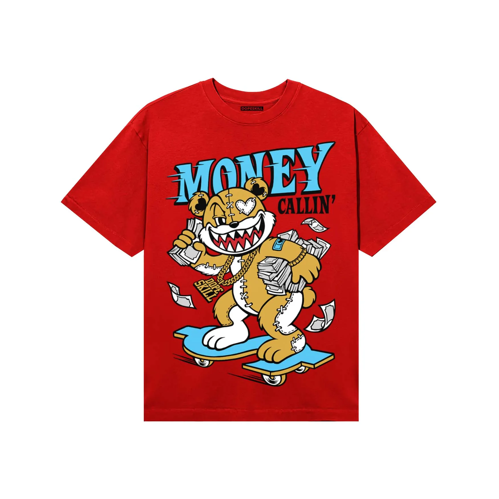 Red Collection DopeSkill T-Shirt Money Callin' Graphic sold by DopeSkill product image thumbnail 3