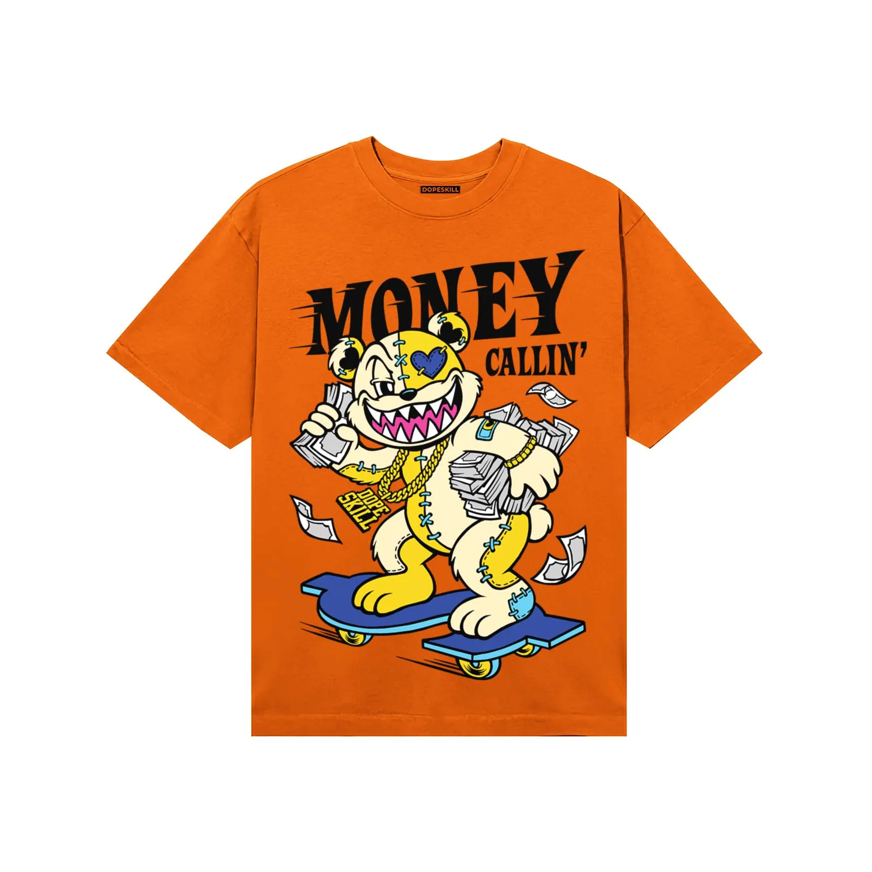 Orange Black White DopeSkill T-Shirt Money Callin' Graphic sold by DopeSkill product image thumbnail 3
