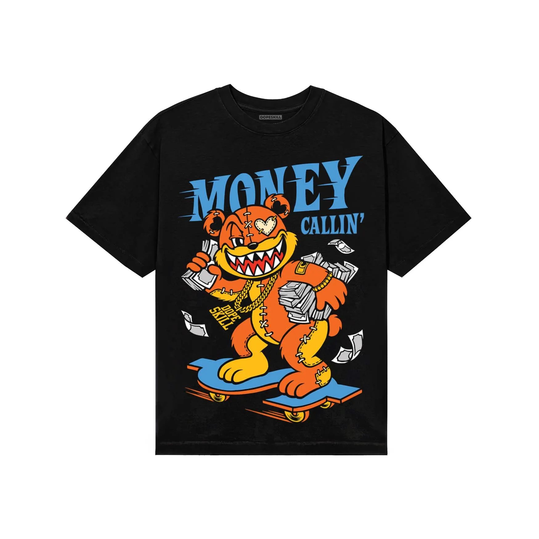 Orange Black White DopeSkill T-Shirt Money Callin' Graphic sold by DopeSkill