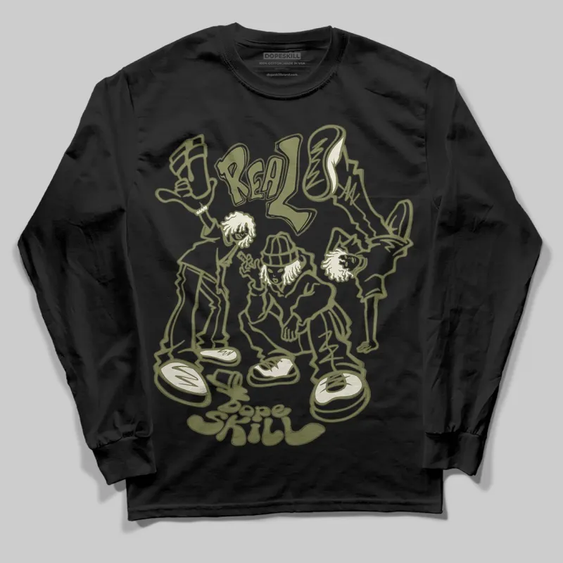 Medium Olive 3s DopeSkill Long Sleeve T-Shirt Real Y2K Players Graphic sold by DopeSkill