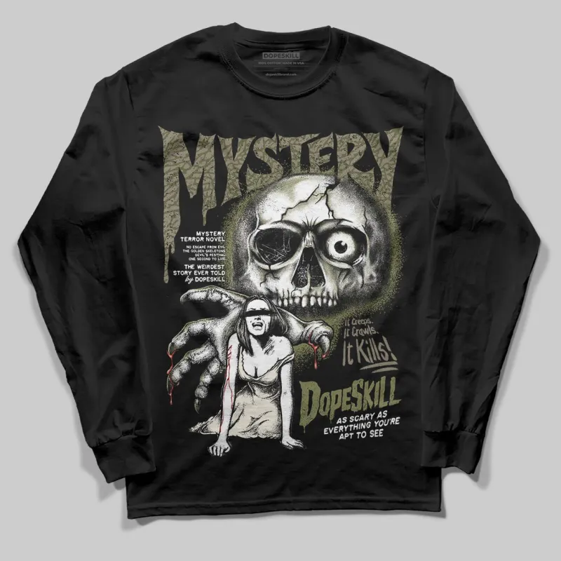 Medium Olive 3s DopeSkill Long Sleeve T-Shirt Mystery Ghostly Grasp Graphic sold by DopeSkill