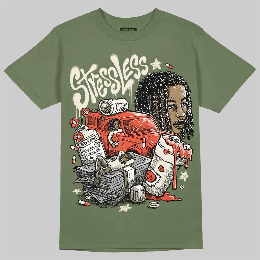 Medium Olive 3s DopeSkill T-Shirt Stressless Graphic sold by DopeSkill product image thumbnail 3