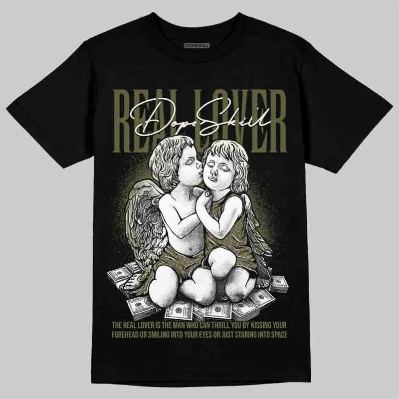 Medium Olive 3s DopeSkill T-Shirt Real Lover Graphic sold by DopeSkill