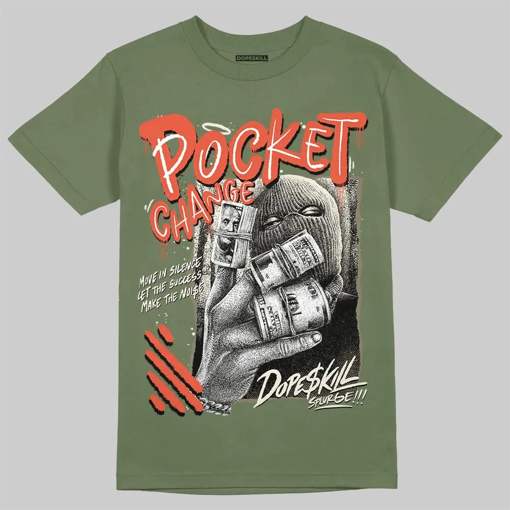 Medium Olive 3s DopeSkill T-Shirt Pocket Change Graphic sold by DopeSkill product image thumbnail 3