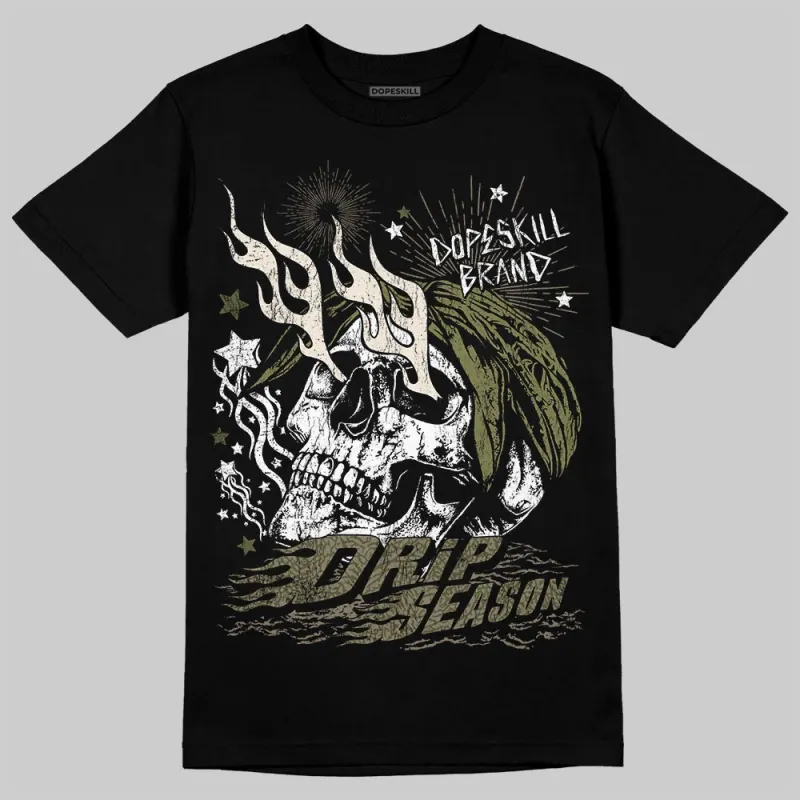 Medium Olive 3s DopeSkill T-Shirt Drip Season Graphic sold by DopeSkill