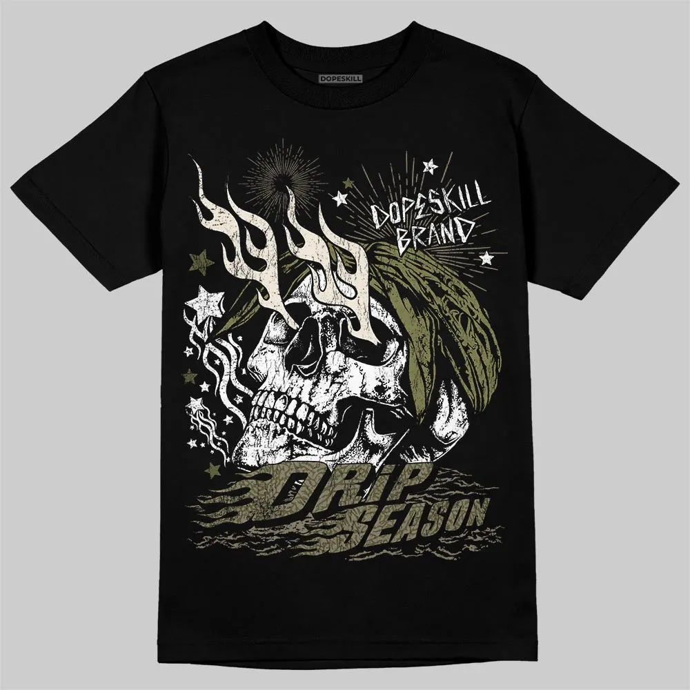 Medium Olive 3s DopeSkill T-Shirt Drip Season Graphic sold by DopeSkill