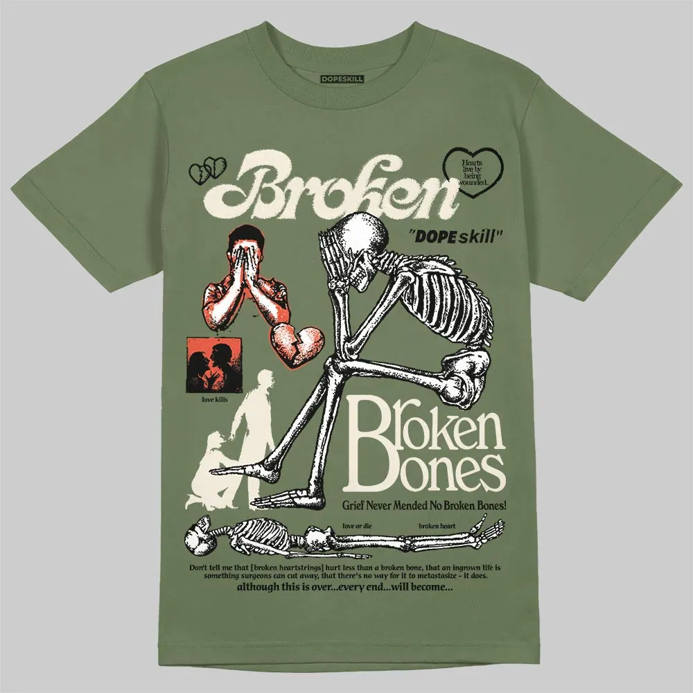 Medium Olive 3s DopeSkill T-Shirt Broken Bones Graphic sold by DopeSkill product image thumbnail 3