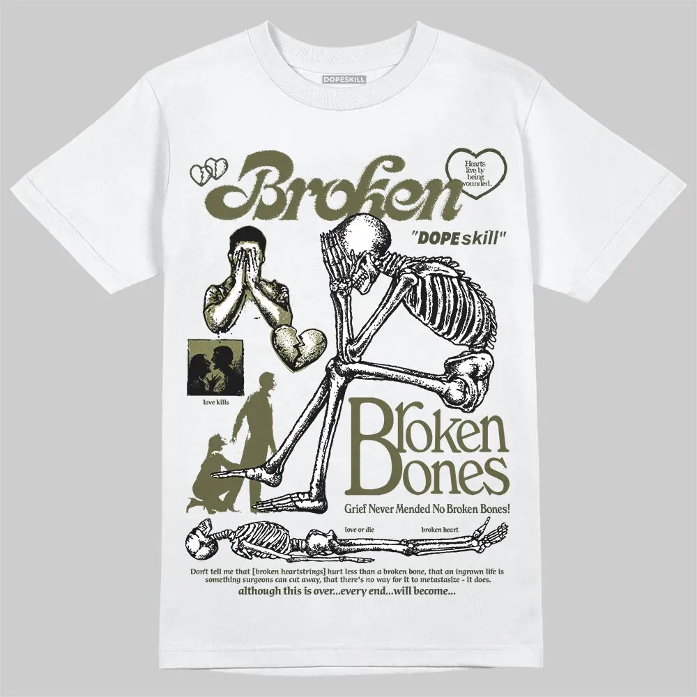 Medium Olive 3s DopeSkill T-Shirt Broken Bones Graphic sold by DopeSkill product image thumbnail 2