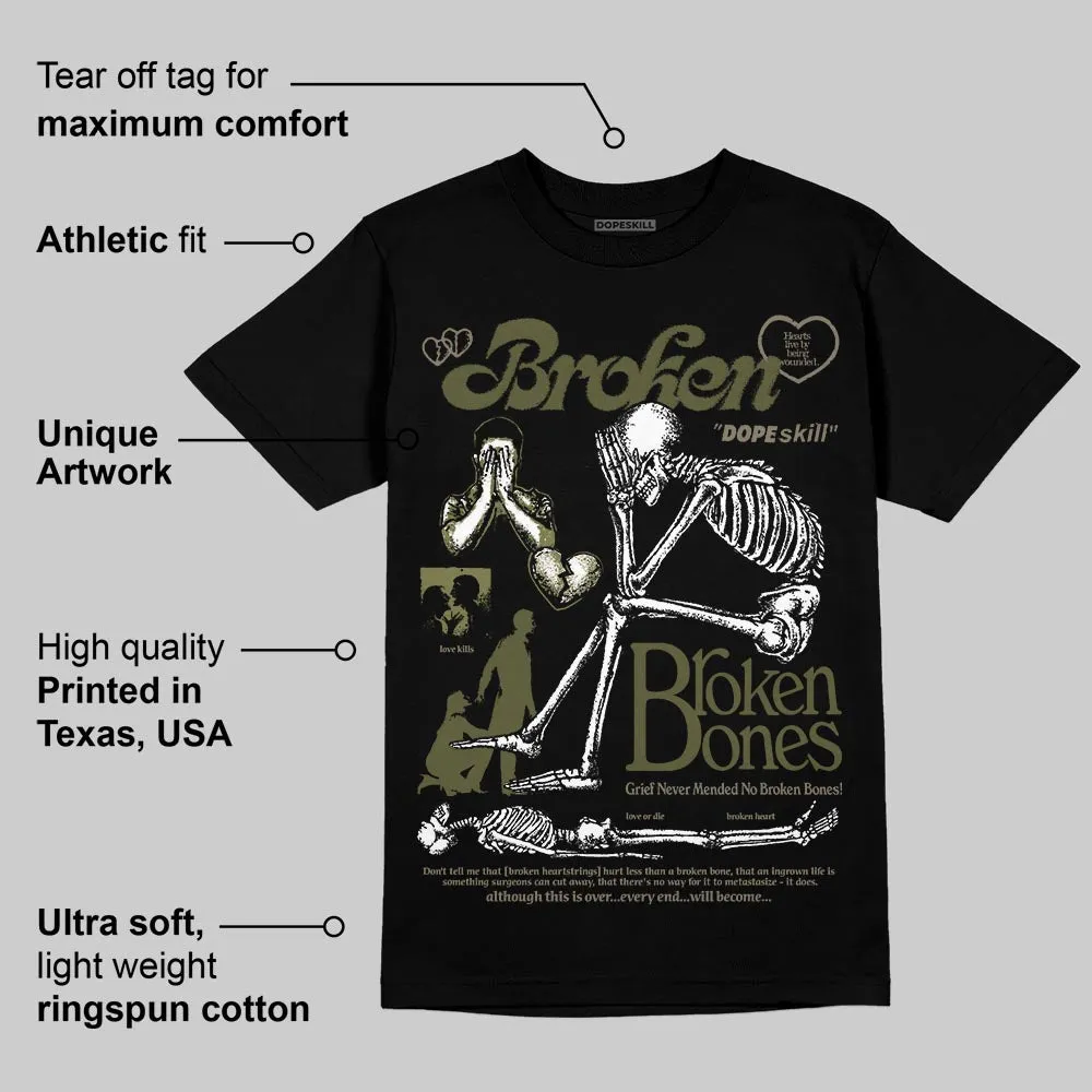 Medium Olive 3s DopeSkill T-Shirt Broken Bones Graphic sold by DopeSkill product image thumbnail 4