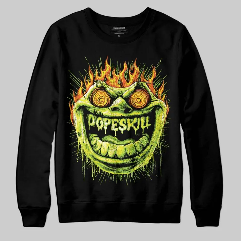 Neon Green Collection DopeSkill Sweatshirt Hellfire Graphic sold by DopeSkill