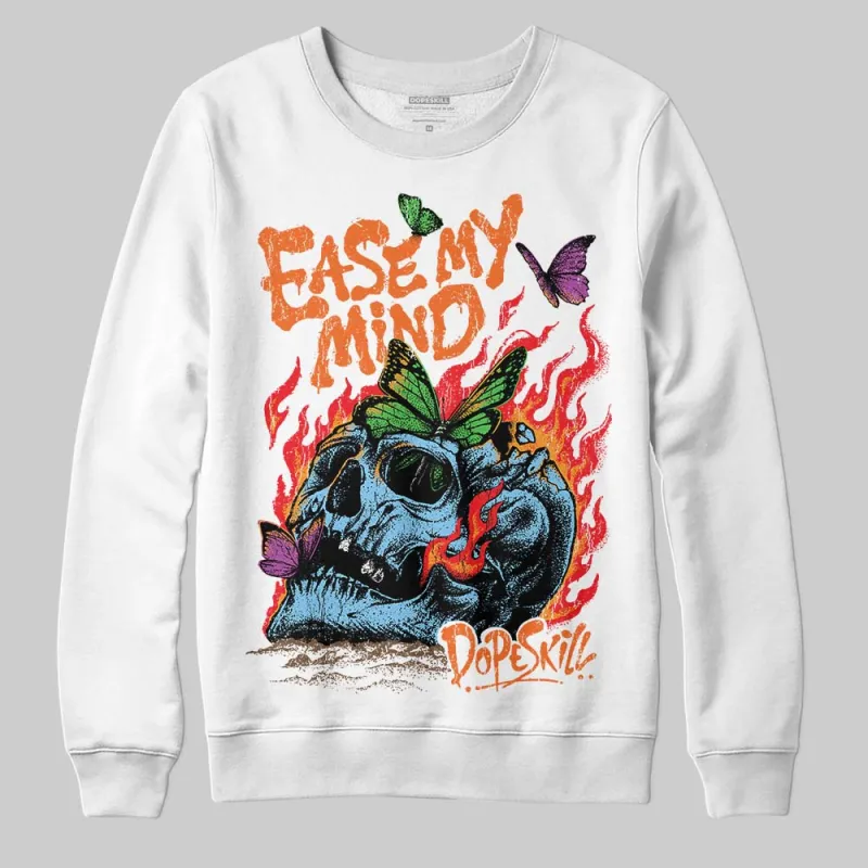 Orange Black White DopeSkill Sweatshirt Ease My Mind Graphic sold by DopeSkill