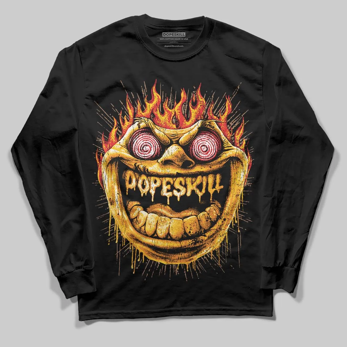 Yellow Collection DopeSkill Long Sleeve T-Shirt Hellfire Graphic sold by DopeSkill